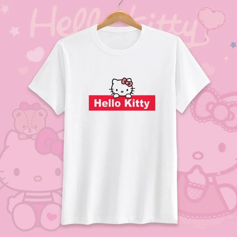 MINISO Joint Sanrio Cartoon Hello Kitty Print Summer American Short-sleeved T-shirt Loose Cute Lazy Top Couple Family Wear
MINISO Joint Sanrio Cartoon Hello Kitty Print Summer American Short-sleeved T-shirt Loose Cute Lazy Top Couple Family Wear