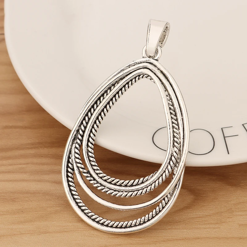 2 Pieces Tibetan Silver Large Hollow Open Oval Charms Pendants for DIY Necklace Earring Making Finding Accessories 84x46mm
2 Pieces Tibetan Silver Large Hollow Open Oval Charms Pendants for DIY Necklace Earring Making Finding Accessories 84x46mm