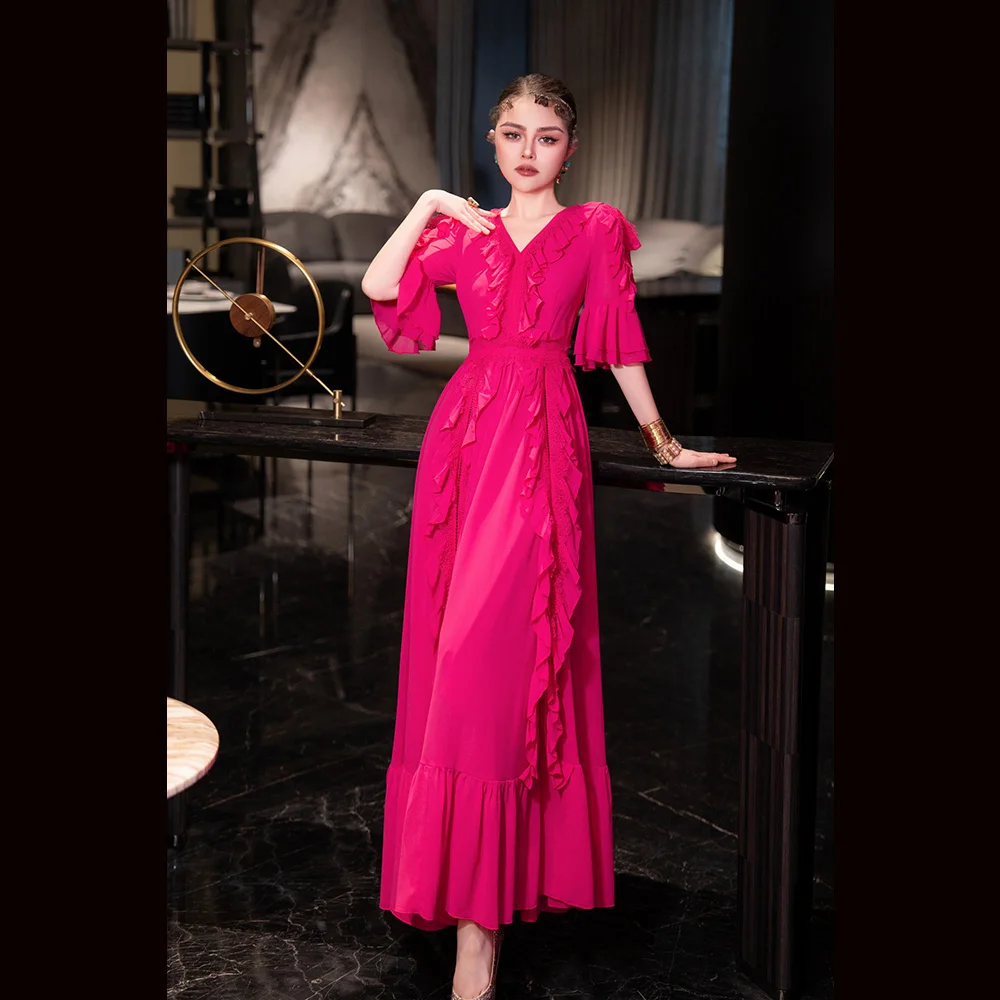 Meyyithun Women's Dress Short Sleeve Ruffle Chiffon Slim Dress Beach Dresses Midi Women clothing Party Dress 1113MX01
Meyyithun Women's Dress Short Sleeve Ruffle Chiffon Slim Dress Beach Dresses Midi Women clothing Party Dress 1113MX01