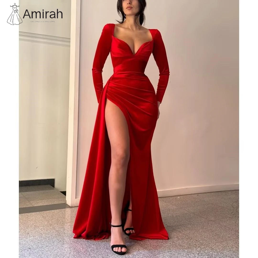 Amirah Red Satin Evening Dresses for Special Occasions Fish Tail Slit Elegant Party Dresses 2025 Custom Made Square Leader Prom
Amirah Red Satin Evening Dresses for Special Occasions Fish Tail Slit Elegant Party Dresses 2025 Custom Made Square Leader Prom