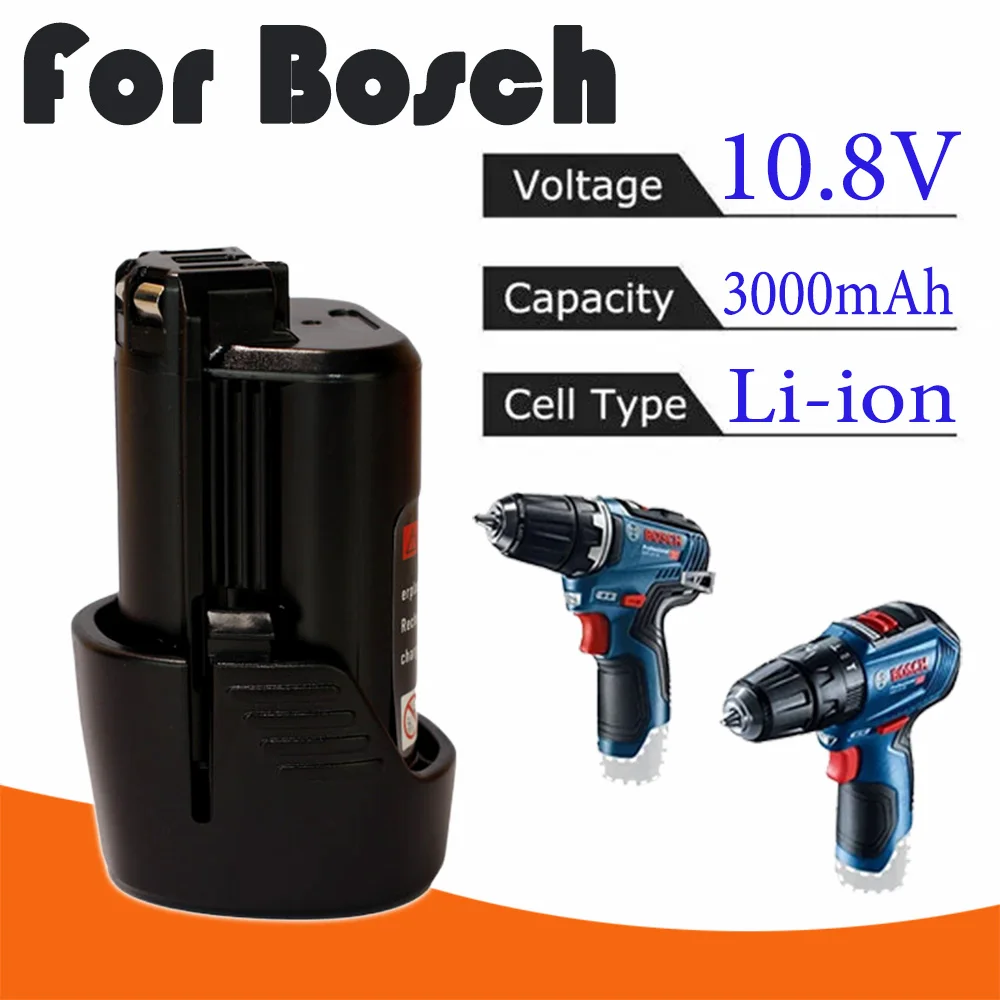 10.8V 3000mAh Li-ion Battery For Bosch TSR1080 GSR10.8-2 GSA10.8V Power Tool Battery
10.8V 3000mAh Li-ion Battery For Bosch TSR1080 GSR10.8-2 GSA10.8V Power Tool Battery