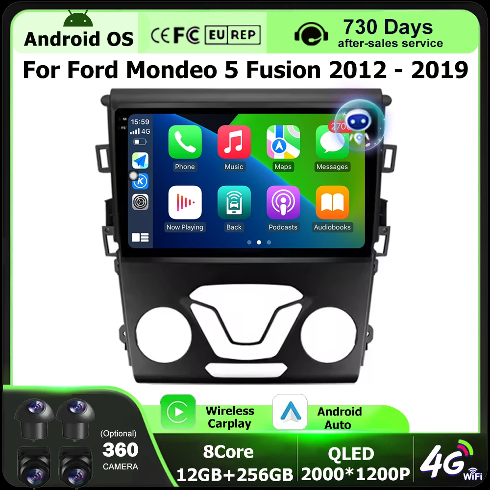 Android 16 Auto For Ford Mondeo 5 Fusion 2012 - 2019 Car Radio Multimedia Video Player GPS Navigation Stereo Wireless Carplay BT
Android 16 Auto For Ford Mondeo 5 Fusion 2012 - 2019 Car Radio Multimedia Video Player GPS Navigation Stereo Wireless Carplay BT