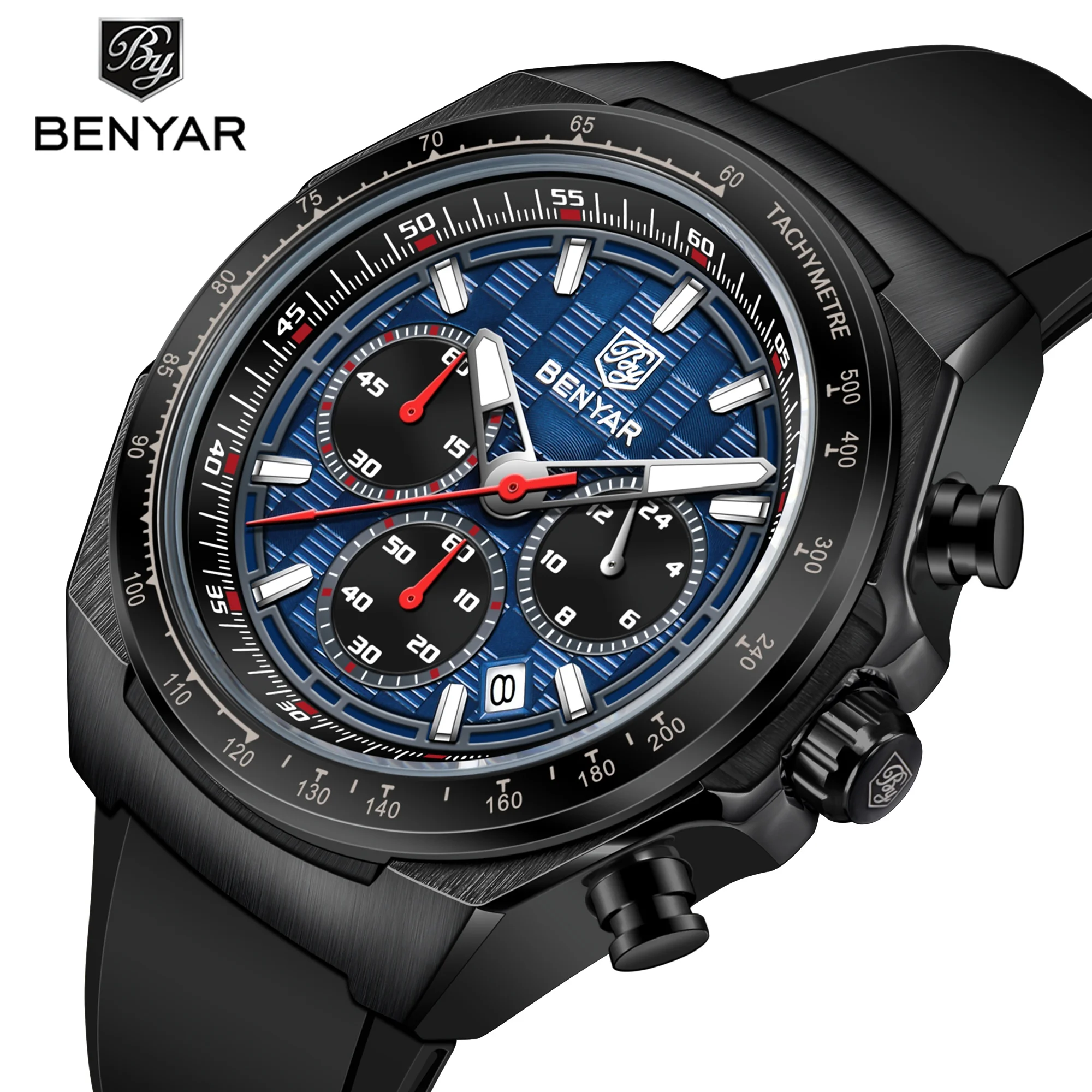 BENYAR 5215 Brand Men Quartz Watch Fashion Multifunction Calendar Chronograph Luminous Sport Casual Watches for Man montre homme
BENYAR 5215 Brand Men Quartz Watch Fashion Multifunction Calendar Chronograph Luminous Sport Casual Watches for Man montre homme