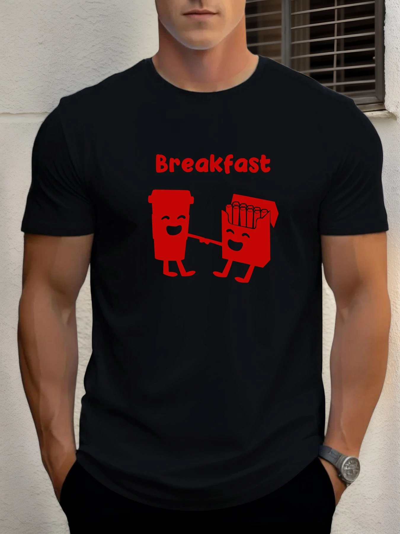 T Shirt For Men Breakfast 100% Cotton Graphic Printing Summer Round Neck T-Shirt Casual Breathable Street Style Daily Top
T Shirt For Men Breakfast 100% Cotton Graphic Printing Summer Round Neck T-Shirt Casual Breathable Street Style Daily Top