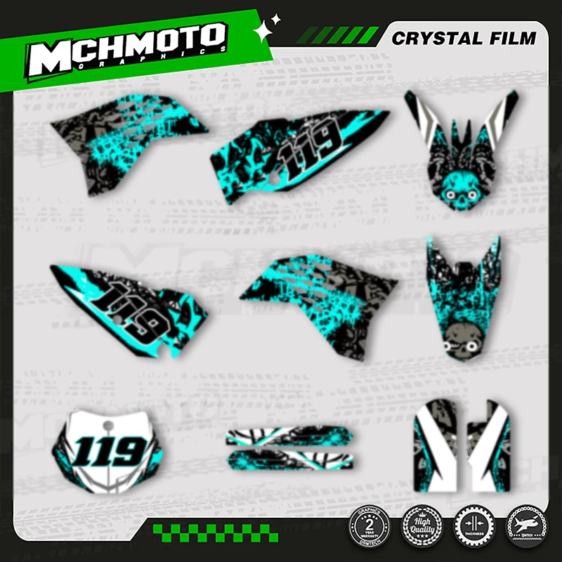 MCHMFG Motorcycle Graphics Background Decal Stickers Kits For KTM SX65 SX 65 2009-2015 Number Name Custom
MCHMFG Motorcycle Graphics Background Decal Stickers Kits For KTM SX65 SX 65 2009-2015 Number Name Custom