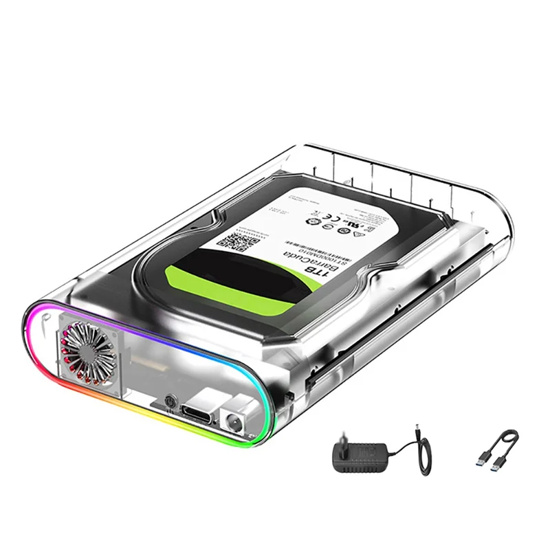 AT82-Прозрачный корпус USB 3.0 типа C для внешнего жесткого диска SATA Корпус 3,5 дюйма для жесткого диска/SSD поддерживает до 28 ТБ RGB с цветной подсветкой, вилка стандарта США
AT82-Прозрачный корпус USB 3.0 типа C для внешнего жесткого диска SATA Корпус 3,5 дюйма для жесткого диска/SSD поддерживает до 28 ТБ RGB с цветной подсветкой, вилка стандарта США