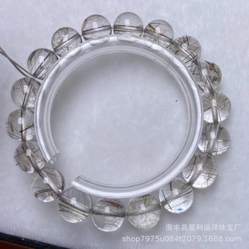 Natural Silver Rutile Quartz Devil Hair Single Circle Bracelet Silver Fine Hair Clean Transparent Silver Rutile Qu
Natural Silver Rutile Quartz Devil Hair Single Circle Bracelet Silver Fine Hair Clean Transparent Silver Rutile Qu