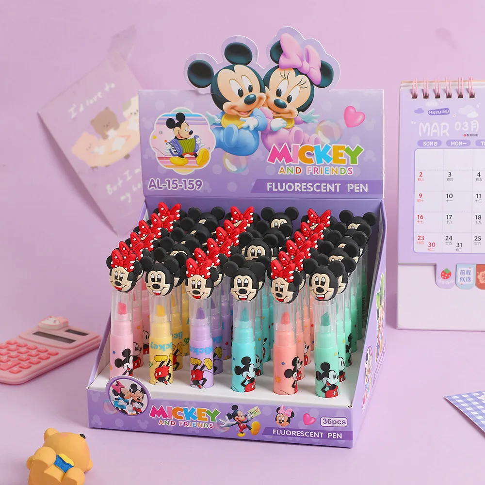 6-color cartoon Mickey single fluorescent pen for handbooks, note-taking pen, student highlighter, colored marker, marking pen
6-color cartoon Mickey single fluorescent pen for handbooks, note-taking pen, student highlighter, colored marker, marking pen