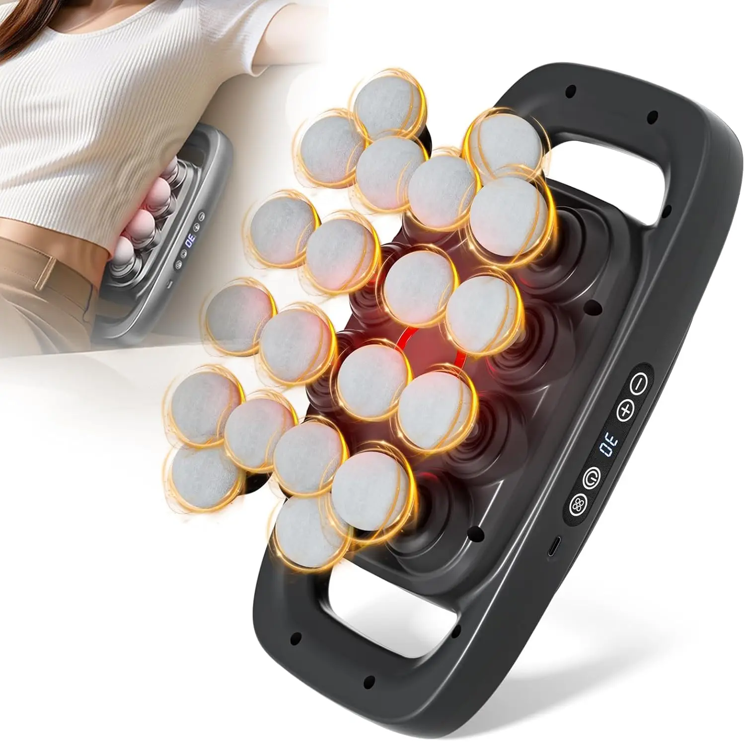 20-Head Massage Gun with 30 Levels, 3 Modes, Deep Tissue Relief for Neck Back Legs Shoulders, Portable Muscle Recovery
20-Head Massage Gun with 30 Levels, 3 Modes, Deep Tissue Relief for Neck Back Legs Shoulders, Portable Muscle Recovery