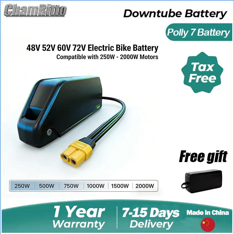 72V 60V Electric 2000w Battery E bike cham rider 48V52V 30 40 50ah Electric Vehicle Bicycle Battery 21700 50E Lower Tube Battery
72V 60V Electric 2000w Battery E bike cham rider 48V52V 30 40 50ah Electric Vehicle Bicycle Battery 21700 50E Lower Tube Battery