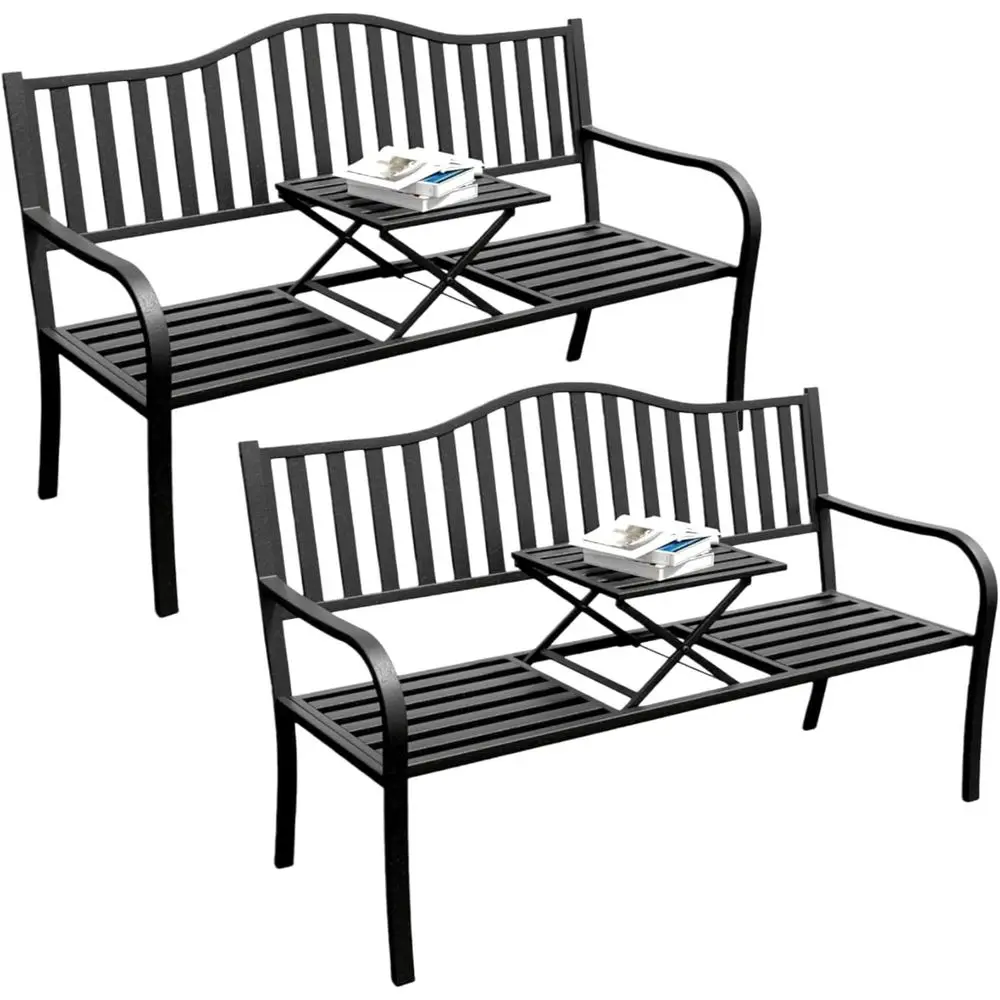 Outdoor Metal Patio Park Bench with Small Table for Porch, Lawn, Garden, Yard (BK04-K)
Outdoor Metal Patio Park Bench with Small Table for Porch, Lawn, Garden, Yard (BK04-K)