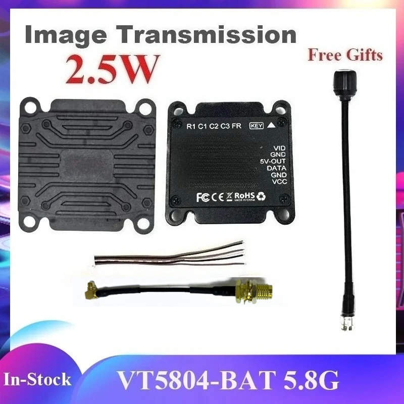 5.8G 2.5W VTX Image Transmission VT5804-BAT 2.5W High Power Fixed Wing Traverser OSD Tuning Antenna
5.8G 2.5W VTX Image Transmission VT5804-BAT 2.5W High Power Fixed Wing Traverser OSD Tuning Antenna
