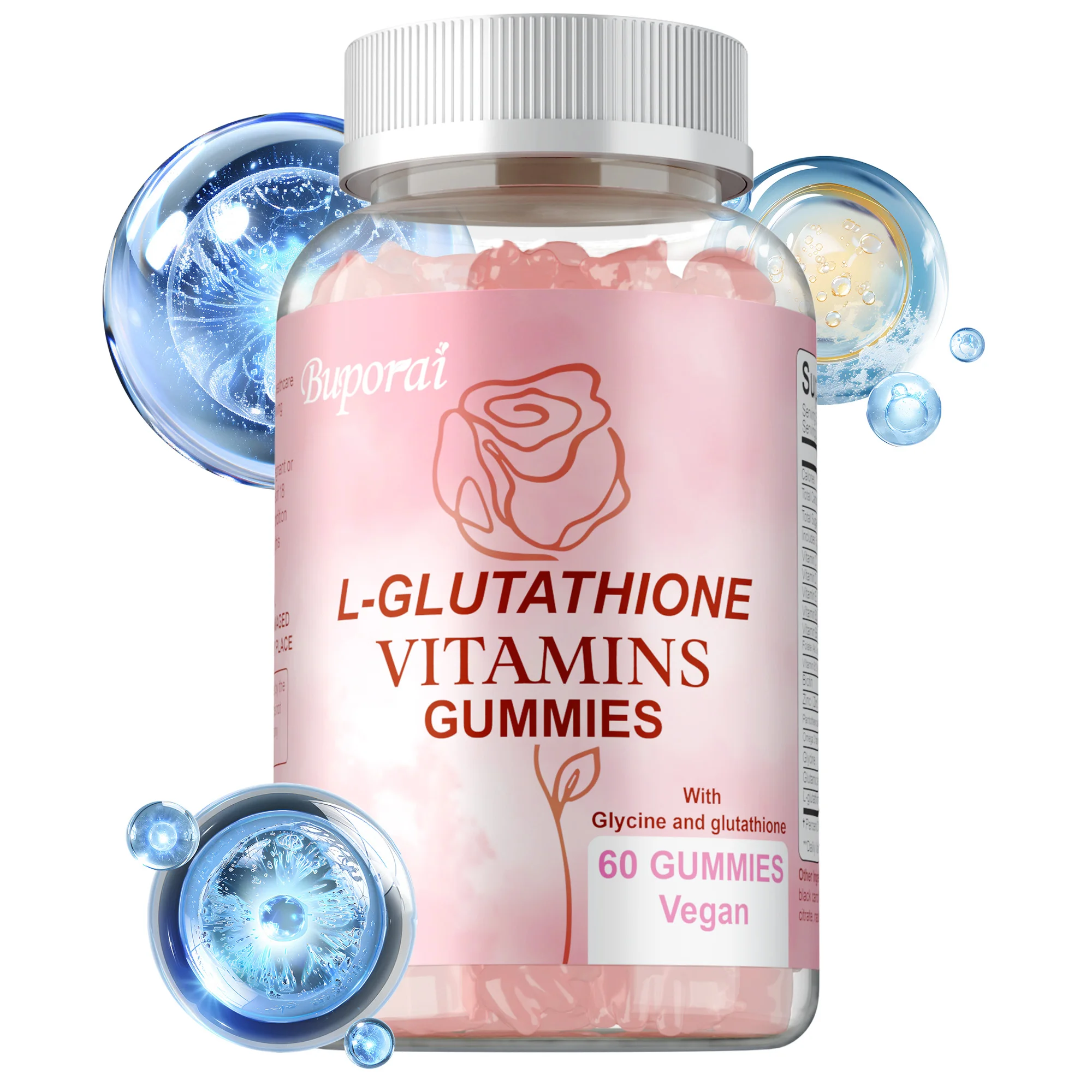L-Glutathione Vitamin Gummies - Wrinkle Reduction, Skin, Hair and Nail Health Support, Antioxidant, Anti-Aging, Whitening 
L-Glutathione Vitamin Gummies - Wrinkle Reduction, Skin, Hair and Nail Health Support, Antioxidant, Anti-Aging, Whitening