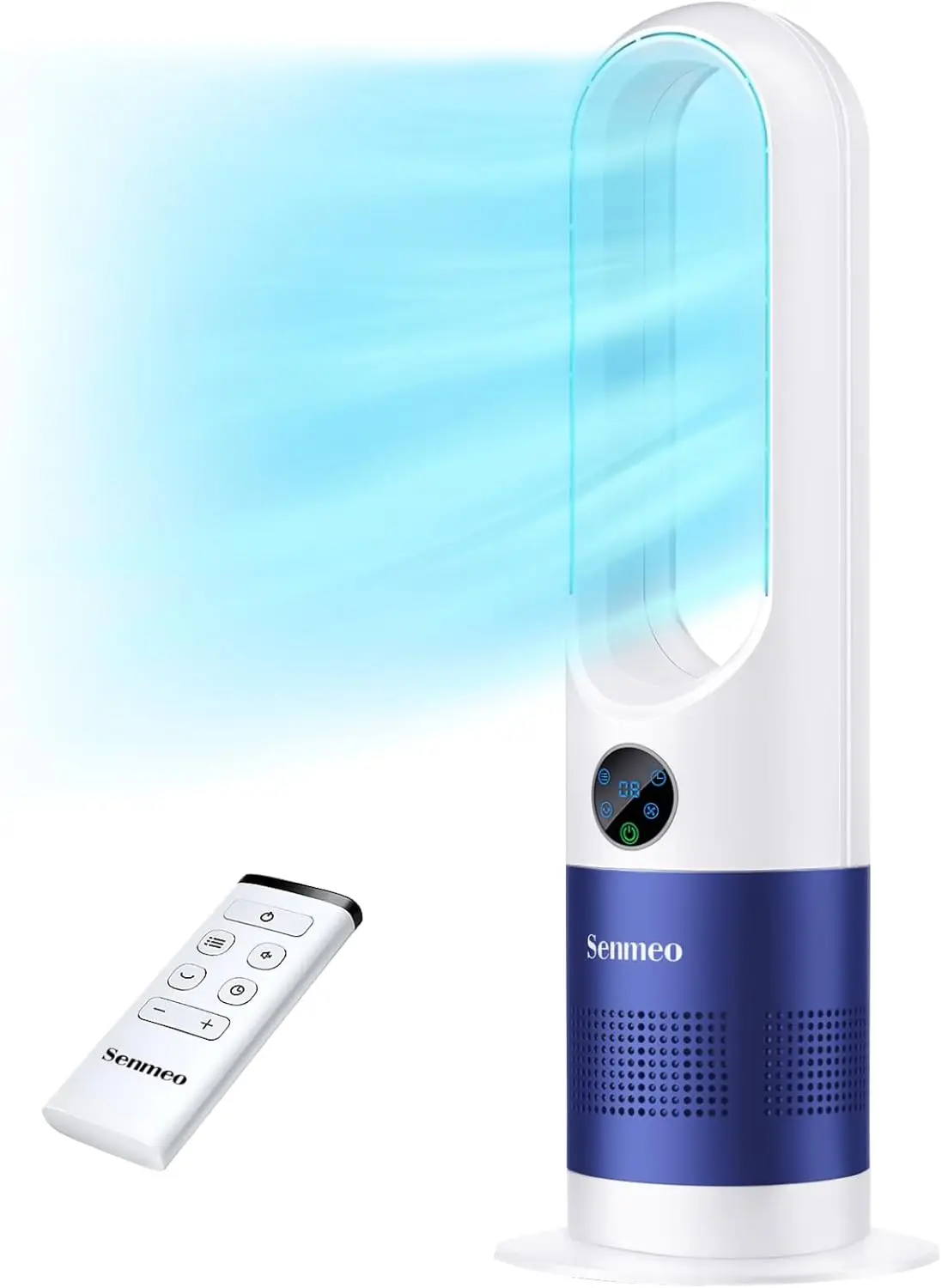 26" Bladeless Tower Fan with Remote, 8 Speeds, 90° Oscillation, Timer, LED Display, Easy Clean for Home Office
26" Bladeless Tower Fan with Remote, 8 Speeds, 90° Oscillation, Timer, LED Display, Easy Clean for Home Office