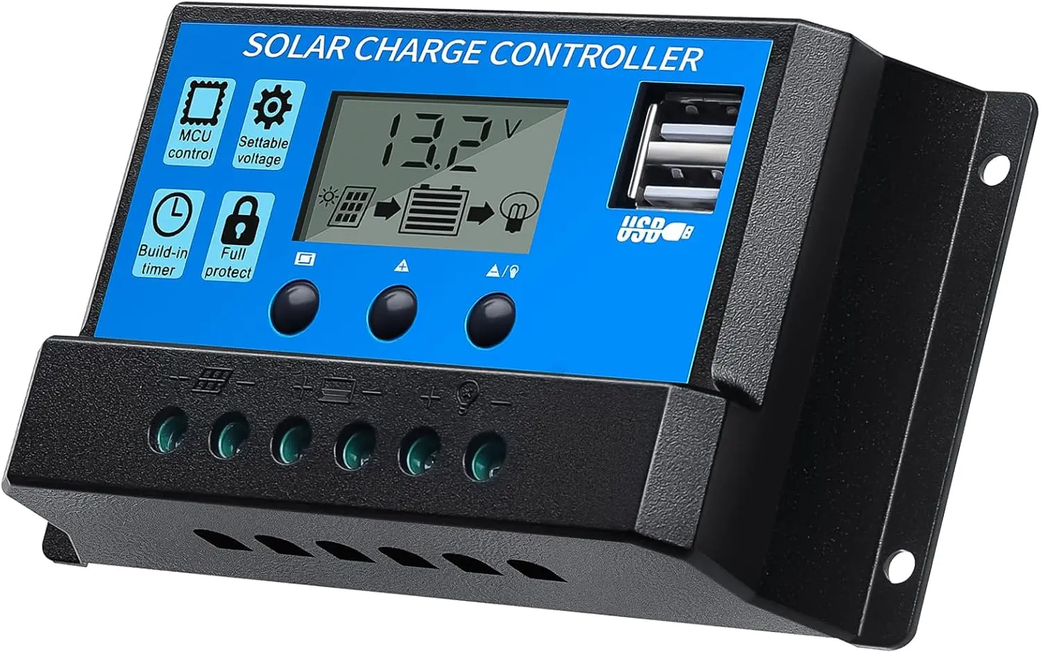 Контроллер солнечного заряда 30A12V/24V, ШИМ-регулятор солнечной панели с регулируемым ЖК-дисплеем, двойной USB-порт, настройка таймера, ШИМ-пара
Контроллер солнечного заряда 30A12V/24V, ШИМ-регулятор солнечной панели с регулируемым ЖК-дисплеем, двойной USB-порт, настройка таймера, ШИМ-пара