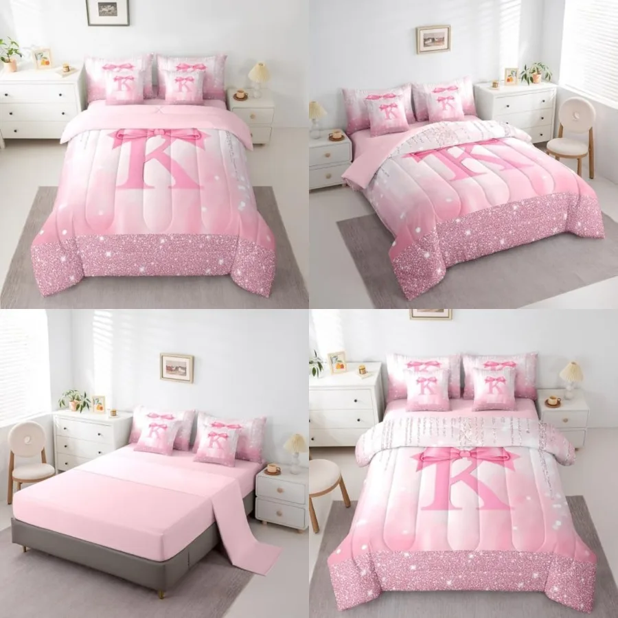 7, Personalized Initial K Bed in A Bag Princess Glitter Comforter Set with Sheets Boys Girls Bow Alphabet Teens Bed Set Bedroom
7, Personalized Initial K Bed in A Bag Princess Glitter Comforter Set with Sheets Boys Girls Bow Alphabet Teens Bed Set Bedroom