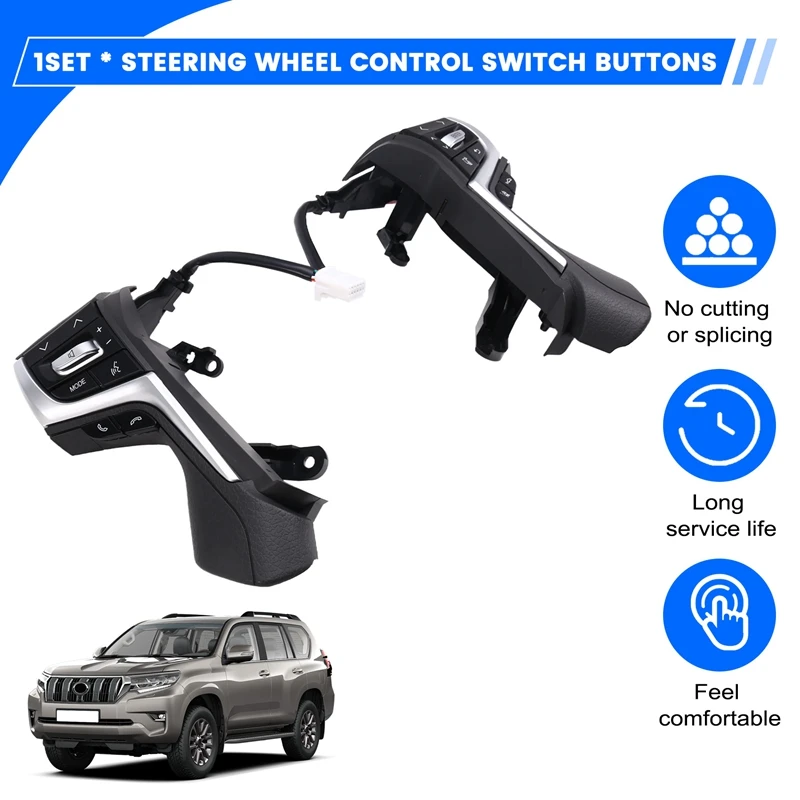 84250-60440 Steering Wheel Audio Control Buttons Cruise Control Switch For Toyota Land Cruiser Prado GRJ150 KDJ150
84250-60440 Steering Wheel Audio Control Buttons Cruise Control Switch For Toyota Land Cruiser Prado GRJ150 KDJ150