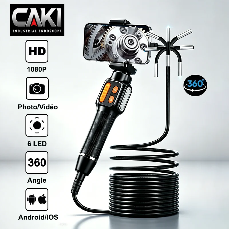 CAKI Waterproof Sewer Camera 6.0Mm diameter HD endoscope camera, suitable for diesel engine inspection pipeline aviation 360°
CAKI Waterproof Sewer Camera 6.0Mm diameter HD endoscope camera, suitable for diesel engine inspection pipeline aviation 360°