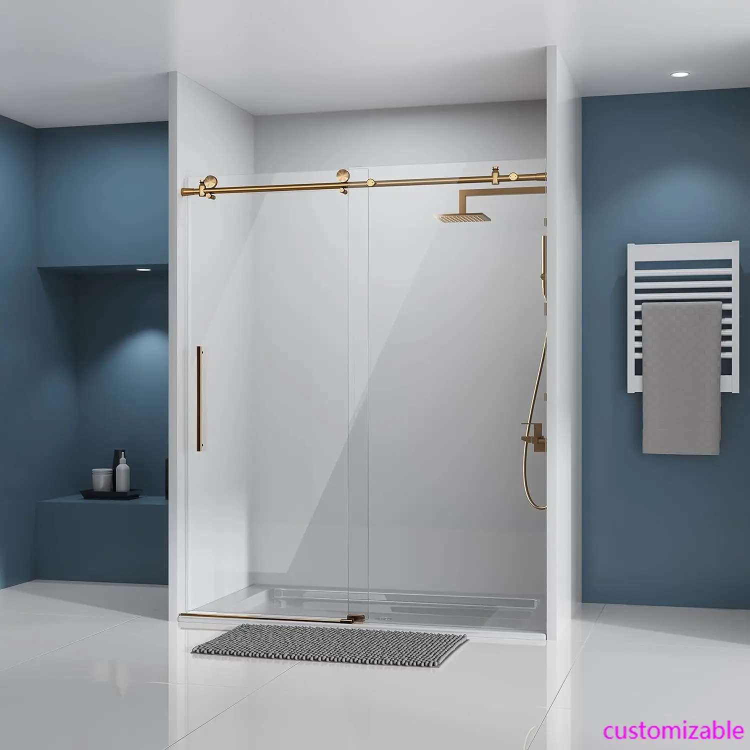 Бескаркасная раздвижная душевая дверь шириной 56–60 дюймов x 75 дюймов, безрамная душевая дверь, стеклянная дверь для душа с 5/16 дюйма (8 мм)
Бескаркасная раздвижная душевая дверь шириной 56–60 дюймов x 75 дюймов, безрамная душевая дверь, стеклянная дверь для душа с 5/16 дюйма (8 мм)