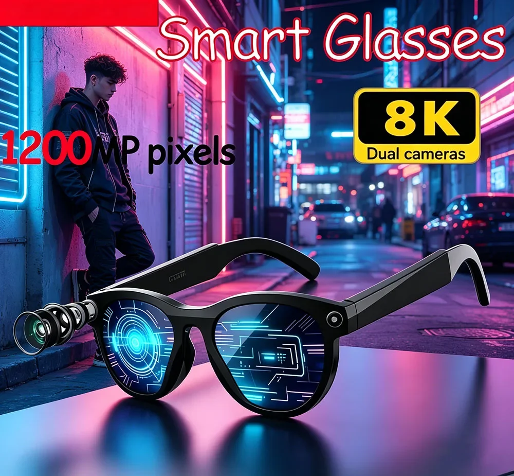 Upgraded 8K HD AI Smart Glasses Color Changing Sunglasses Translation Camera Bluetooth Call Voice Assistant Music Control
Upgraded 8K HD AI Smart Glasses Color Changing Sunglasses Translation Camera Bluetooth Call Voice Assistant Music Control