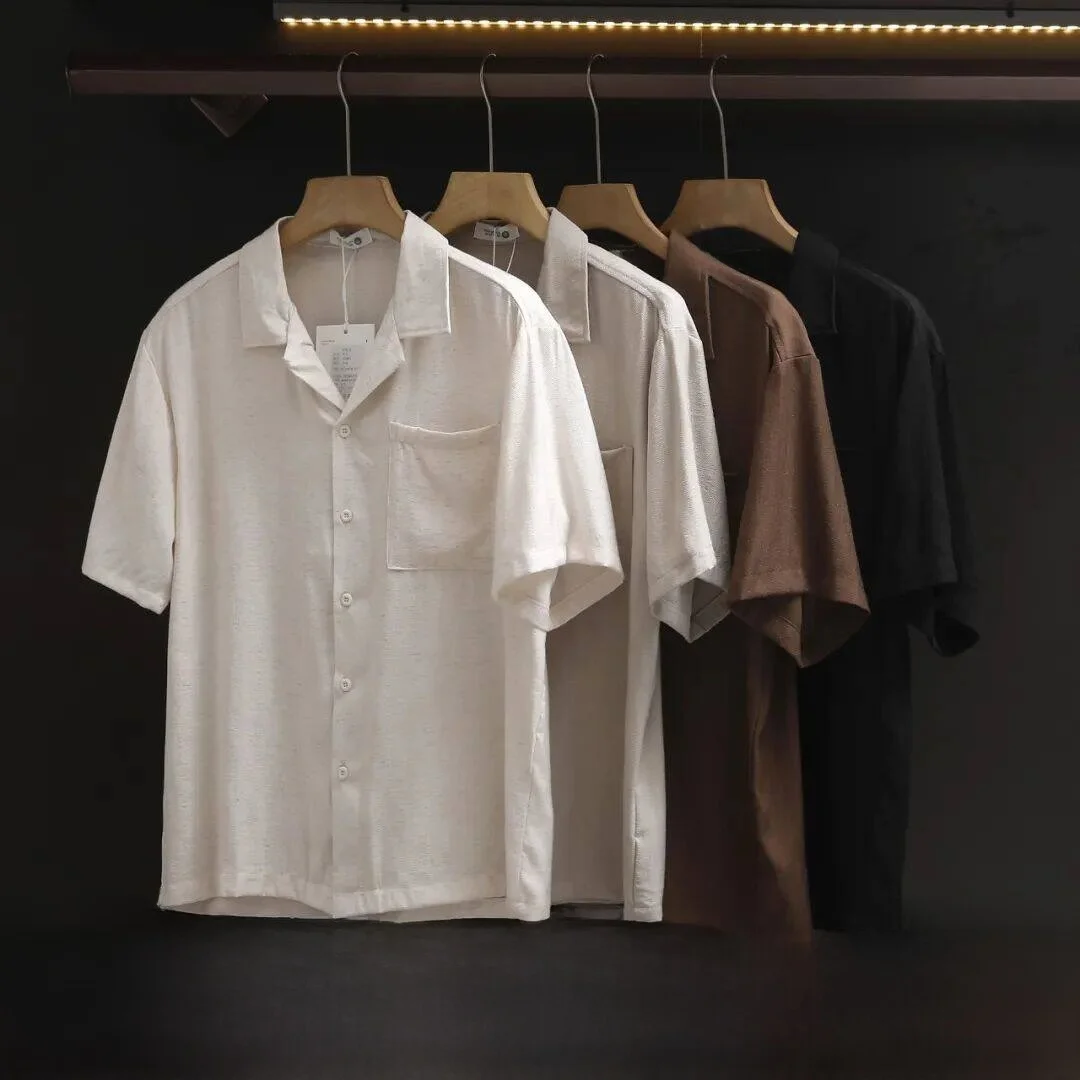 Italian Style Cuban Collar Short Sleeve Shirt Men's Breathable Comfortable Spring Summer Fashion Luxury Casual Fashion
Italian Style Cuban Collar Short Sleeve Shirt Men's Breathable Comfortable Spring Summer Fashion Luxury Casual Fashion
