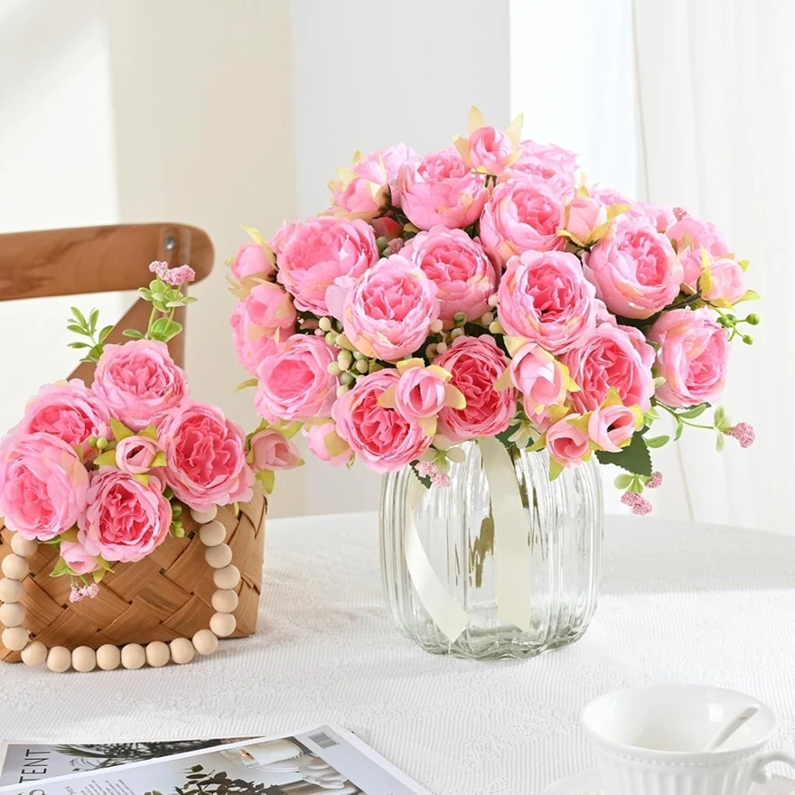 Artificial Roses Flowers 5 Heads White Peony Festival Decoration Home Room Autumn Wedding Arch Wreaths Garden Fake Plants Cheap
Artificial Roses Flowers 5 Heads White Peony Festival Decoration Home Room Autumn Wedding Arch Wreaths Garden Fake Plants Cheap