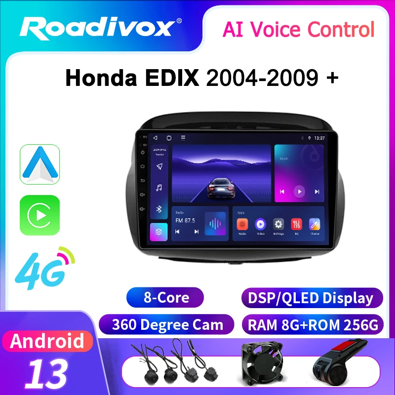 roadivox Android car radio for Honda EDIX 2004 2009 stereo GPS Navigation video Multimedia Player tape recorder carplay
roadivox Android car radio for Honda EDIX 2004 2009 stereo GPS Navigation video Multimedia Player tape recorder carplay
