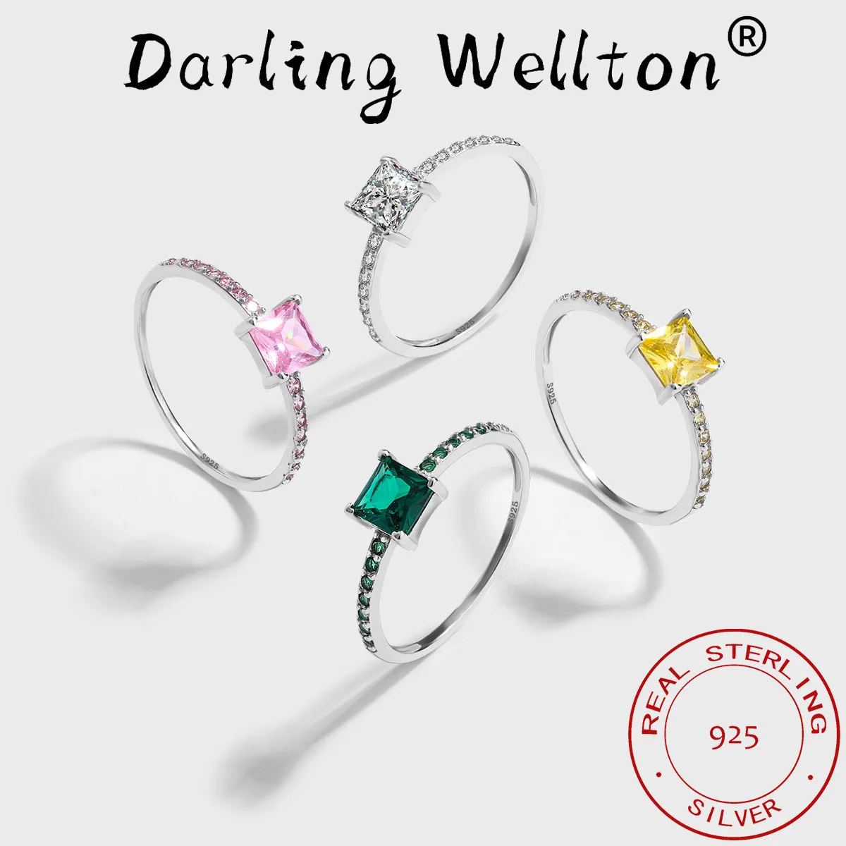 Simple Rainbow Four-Prong Square Full Diamond Couple Ring For Women 100% Original Sterling Silver Valentine's Day Gift Jewelry
Simple Rainbow Four-Prong Square Full Diamond Couple Ring For Women 100% Original Sterling Silver Valentine's Day Gift Jewelry