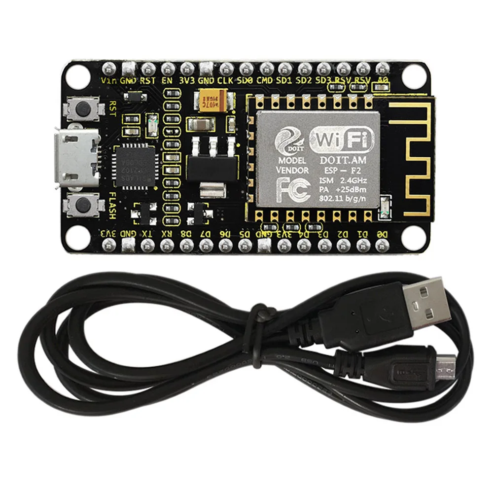 Keyestudio ESP8266 WiFi Development Board CP2102-GMR Chip for Arduino With Micro USB Cable
Keyestudio ESP8266 WiFi Development Board CP2102-GMR Chip for Arduino With Micro USB Cable