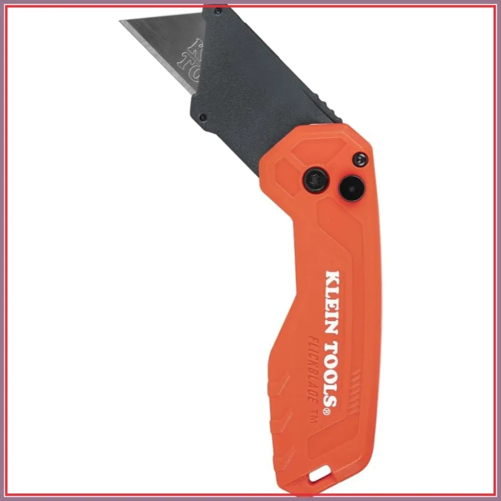 Folding Utility Knife with Quick-Change Carbon Steel Blade, Dual Locking Positions, Pocket Clip
Folding Utility Knife with Quick-Change Carbon Steel Blade, Dual Locking Positions, Pocket Clip