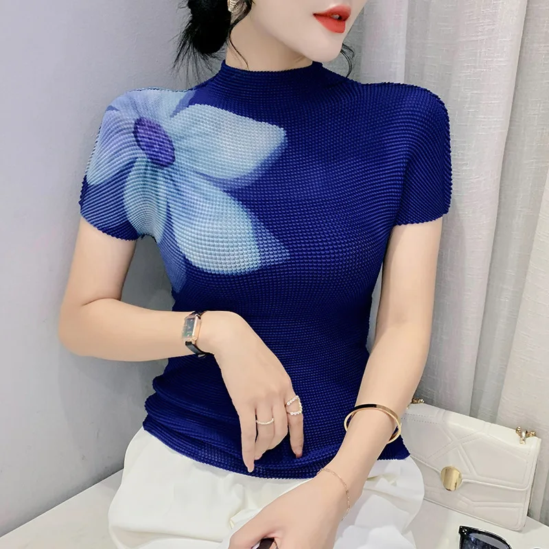 Printed Top Women's 2023 Summer Fashion Design Sense Large Flowers Slim Short Sleeved Casual T-shirt Women Clothes
Printed Top Women's 2023 Summer Fashion Design Sense Large Flowers Slim Short Sleeved Casual T-shirt Women Clothes