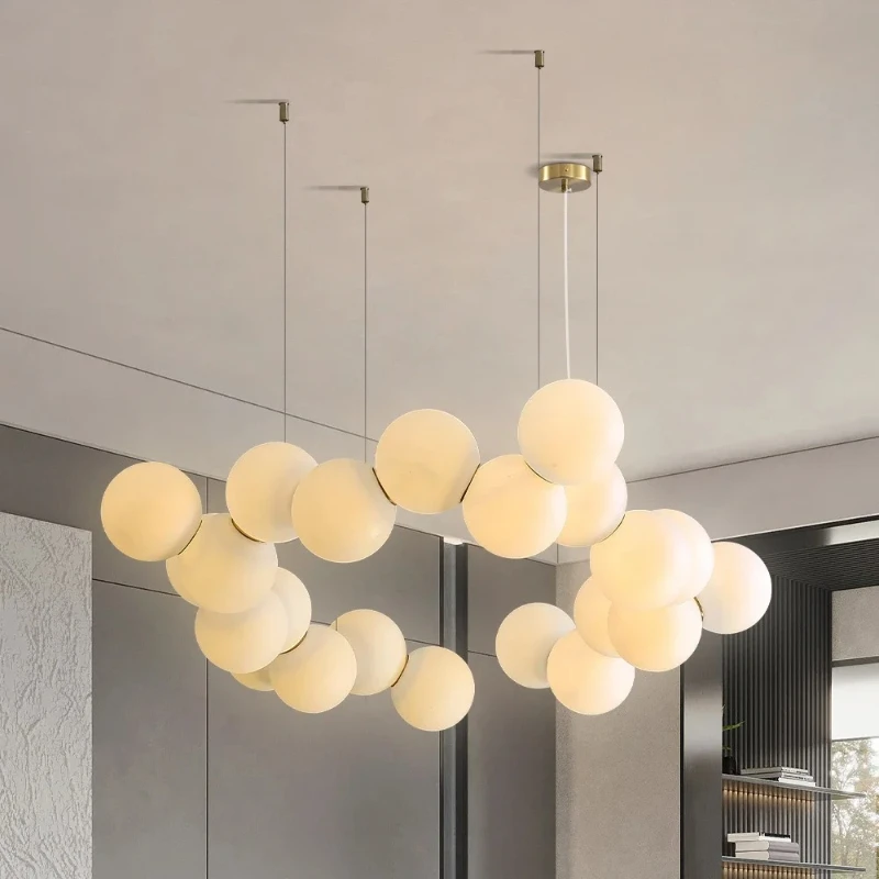 Nordic White Bubble Ceiling Chandelier Living Room Bedroom Hall Pendant Lamp Minimalist Decor Indoor Lighting Luxury Fixture
Nordic White Bubble Ceiling Chandelier Living Room Bedroom Hall Pendant Lamp Minimalist Decor Indoor Lighting Luxury Fixture