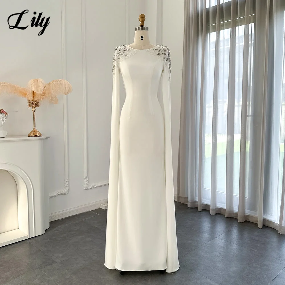 Lily White Elegant Prom Gown Scoop Five-Pointed Star Rhinestone Prom Dress with Beads Satin Mermaid Evening Dresses Customized
Lily White Elegant Prom Gown Scoop Five-Pointed Star Rhinestone Prom Dress with Beads Satin Mermaid Evening Dresses Customized