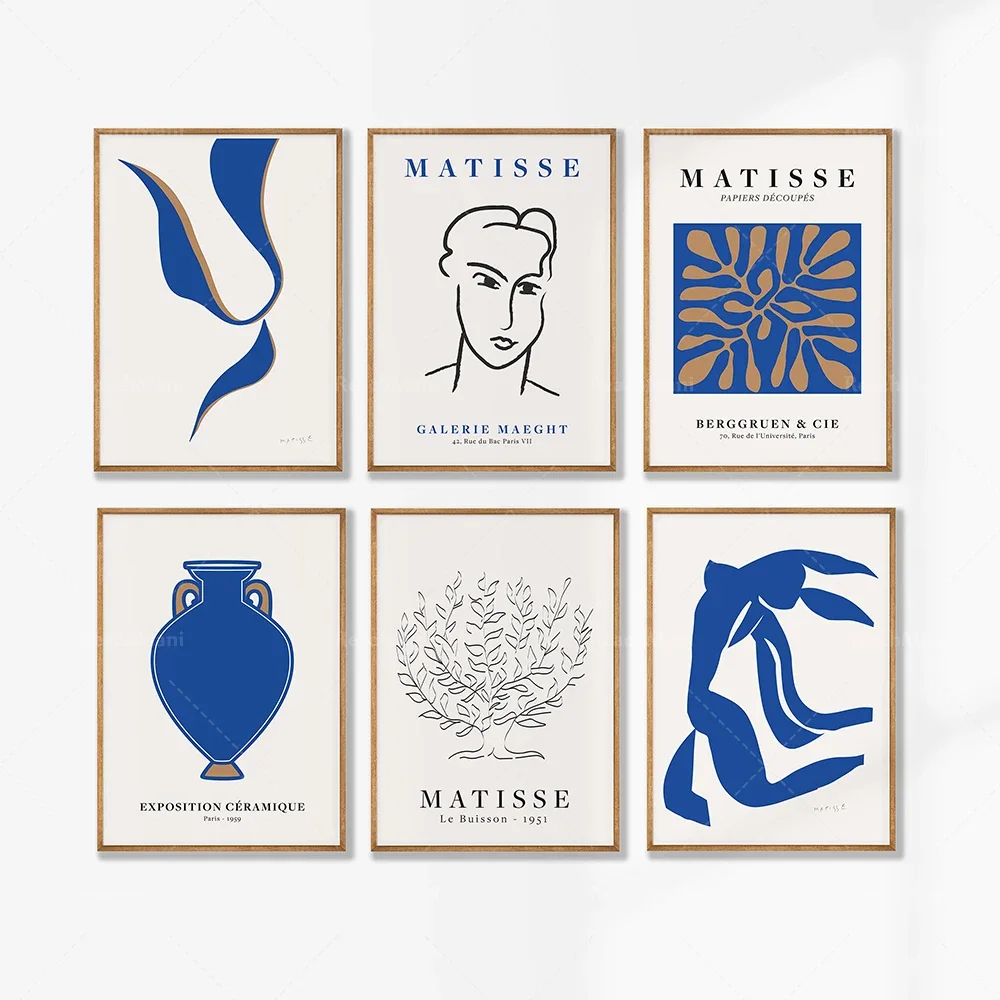 Matisse gallery wall art prints, Matisse blue and beige gallery walls, neutral decoration, abstract art posters
Matisse gallery wall art prints, Matisse blue and beige gallery walls, neutral decoration, abstract art posters