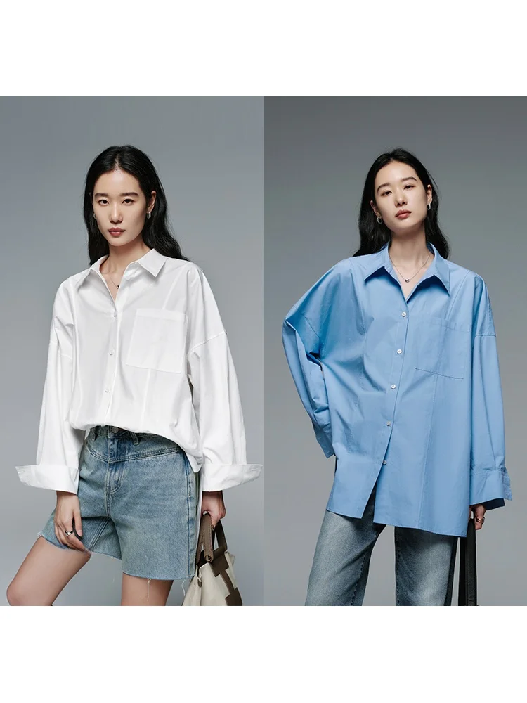 Женская рубашка ChillCozy Beaufort из высококачественного чесаного хлопка, свободного кроя, однотонная, с длинным рукавом, с воротником и пуговицами
Женская рубашка ChillCozy Beaufort из высококачественного чесаного хлопка, свободного кроя, однотонная, с длинным рукавом, с воротником и пуговицами