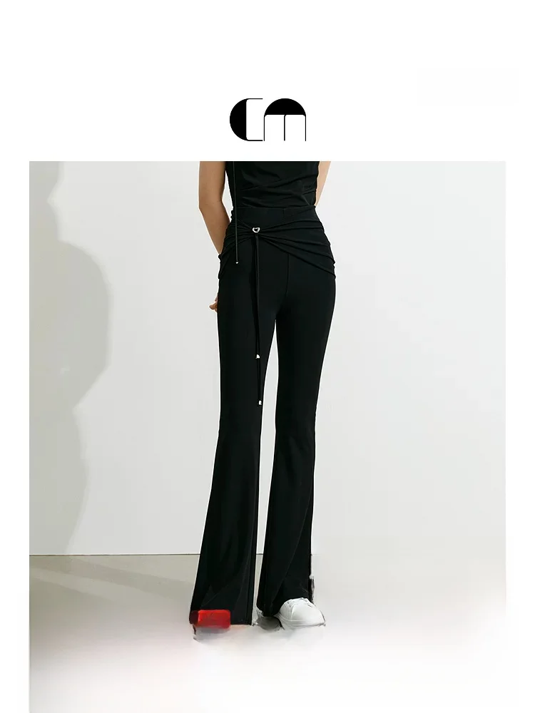 Comfortable Black Knitted Yoga Pants Women's Micro Flared Natural Waist Trousers by Lü Yan Commute Style Summer Classic
Comfortable Black Knitted Yoga Pants Women's Micro Flared Natural Waist Trousers by Lü Yan Commute Style Summer Classic
