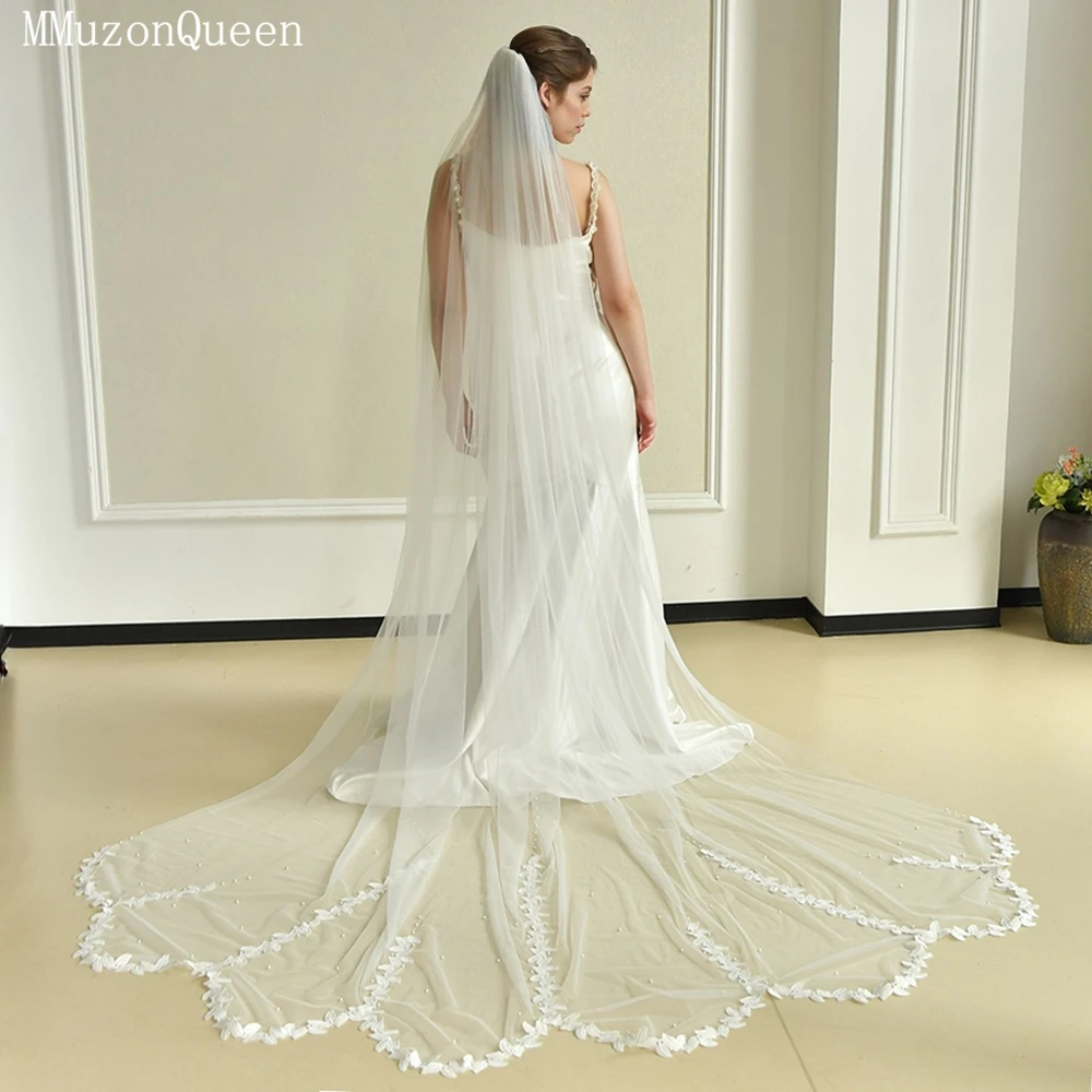 TOPQUEEN Lace Decal Wedding Veil Leaf Lace Bridal Veil Single Layer Hand Sewn Cathedral Wedding Veil With Pearl Customizable M25
TOPQUEEN Lace Decal Wedding Veil Leaf Lace Bridal Veil Single Layer Hand Sewn Cathedral Wedding Veil With Pearl Customizable M25