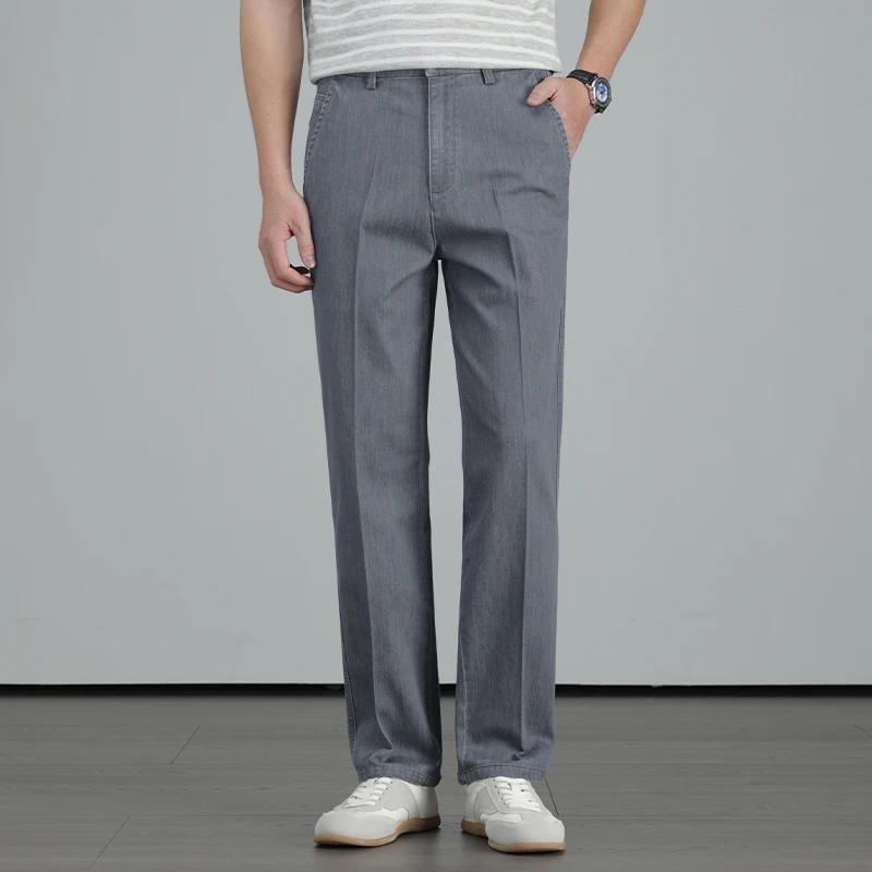 Old Money Men Mulberry Silk Lyocell Denim Pants High Waist Relaxed Fit Wide Leg Trousers Minimalist Quiet Luxury Jeans
Old Money Men Mulberry Silk Lyocell Denim Pants High Waist Relaxed Fit Wide Leg Trousers Minimalist Quiet Luxury Jeans