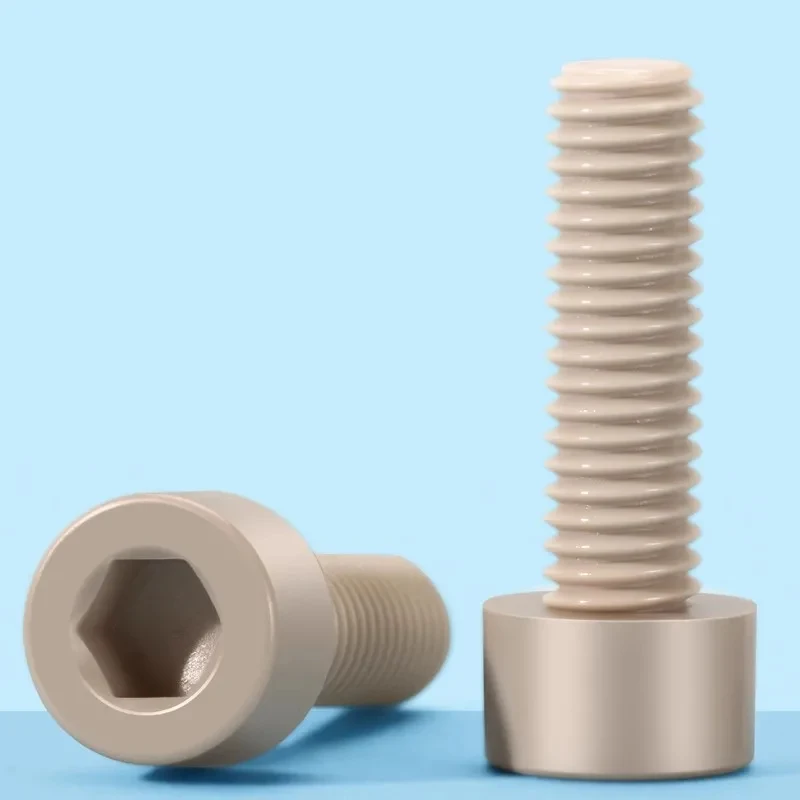 PEEK Hex Socket Cap Head Screws M2 M2.5 M3 M4 M5 / High Strength Plastic Allen Bolts for Semiconductor & Chemical Equipment
PEEK Hex Socket Cap Head Screws M2 M2.5 M3 M4 M5 / High Strength Plastic Allen Bolts for Semiconductor & Chemical Equipment