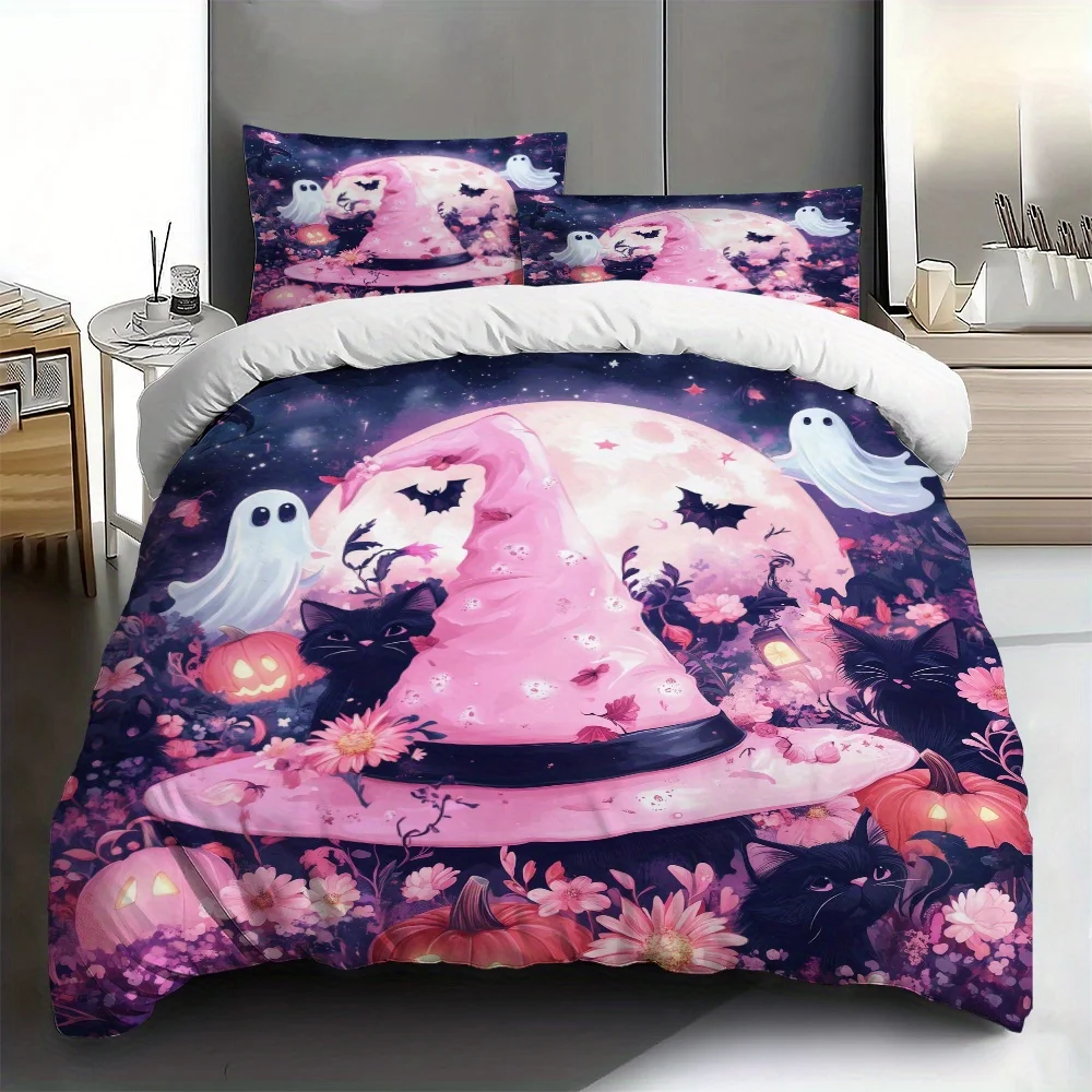 3pcs Halloween Pumpkin Hat Pattern Printed Quilt Cover Set, High-definition Printed Bedding Set
3pcs Halloween Pumpkin Hat Pattern Printed Quilt Cover Set, High-definition Printed Bedding Set