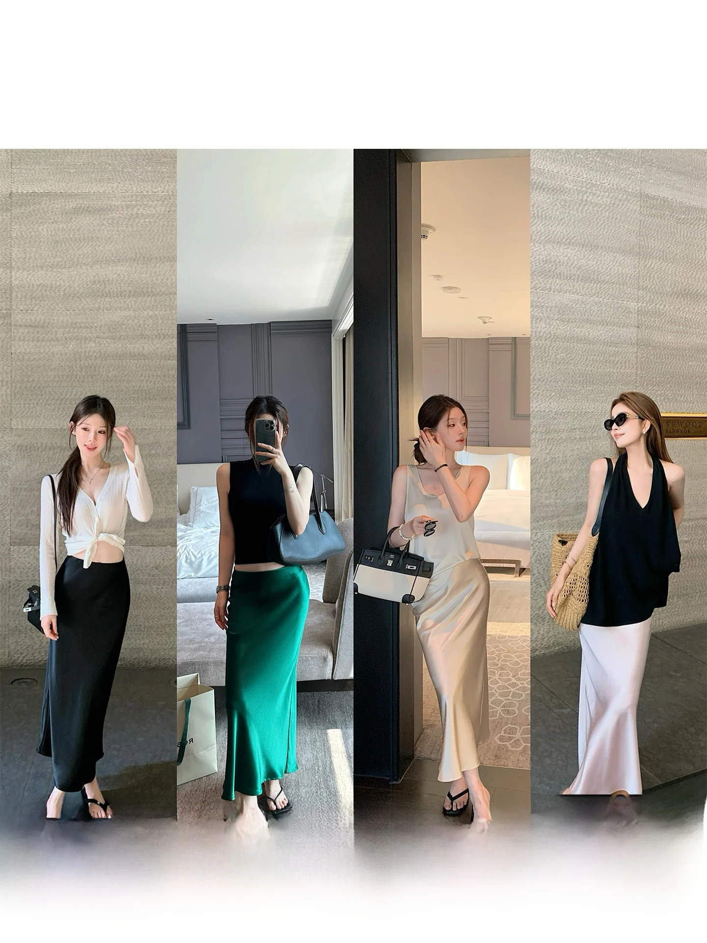 Elegant Lady Acetate Fish Tail Skirt High Gloss Elastic Waist Half Body Skirt Luxury Quality Commute Suitable Polyester Fiber
Elegant Lady Acetate Fish Tail Skirt High Gloss Elastic Waist Half Body Skirt Luxury Quality Commute Suitable Polyester Fiber