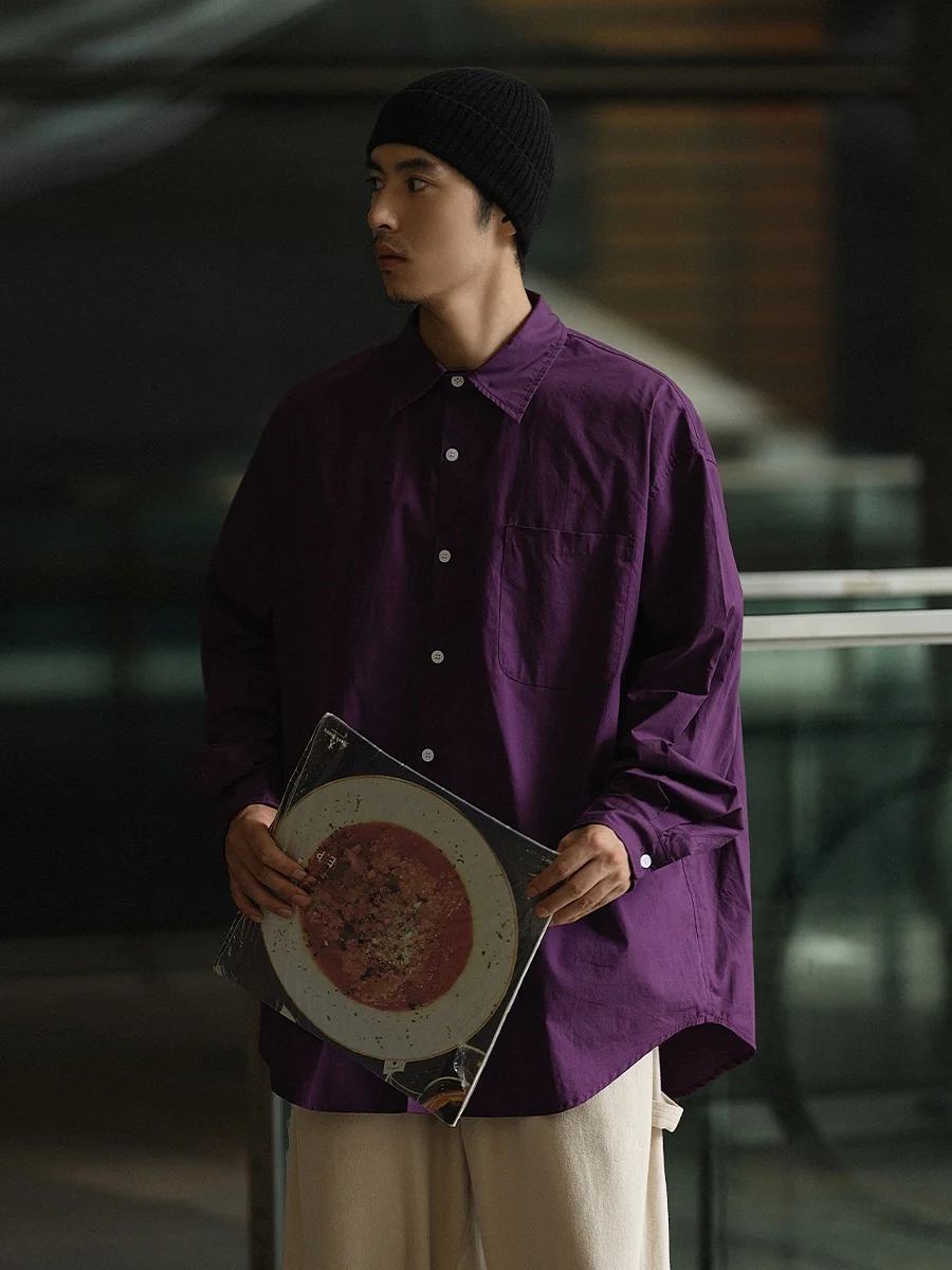 Noears Sli Commute Purple irt Men's Casual Loose High Street y Button up Breathable Cotton Long Sve Casual irt
Noears Sli Commute Purple irt Men's Casual Loose High Street y Button up Breathable Cotton Long Sve Casual irt