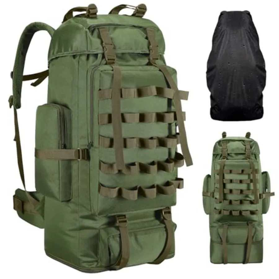 70L/100L Camping Hiking Backpack with Rain Cover, Expandable Large Military Tactical Backpack, Waterproof Molle Racksack Travel
70L/100L Camping Hiking Backpack with Rain Cover, Expandable Large Military Tactical Backpack, Waterproof Molle Racksack Travel