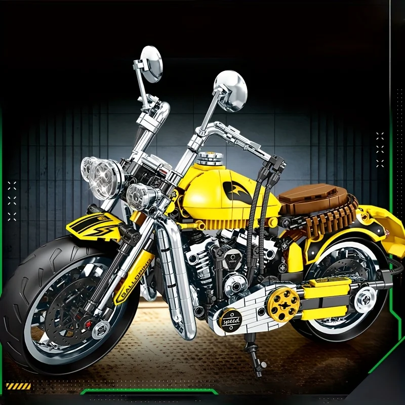 822pcs Vintage Motorcycle Model Building Blocks Set for Home Office Decor Ideal Festive Gift for Model Building Enthusiasts
822pcs Vintage Motorcycle Model Building Blocks Set for Home Office Decor Ideal Festive Gift for Model Building Enthusiasts