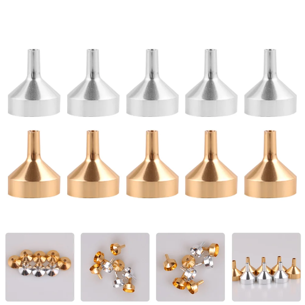 10 Pcs Essential Oil Metal Funnel Small Perfume Anodized Aluminum Reusable Mini Funnels
10 Pcs Essential Oil Metal Funnel Small Perfume Anodized Aluminum Reusable Mini Funnels