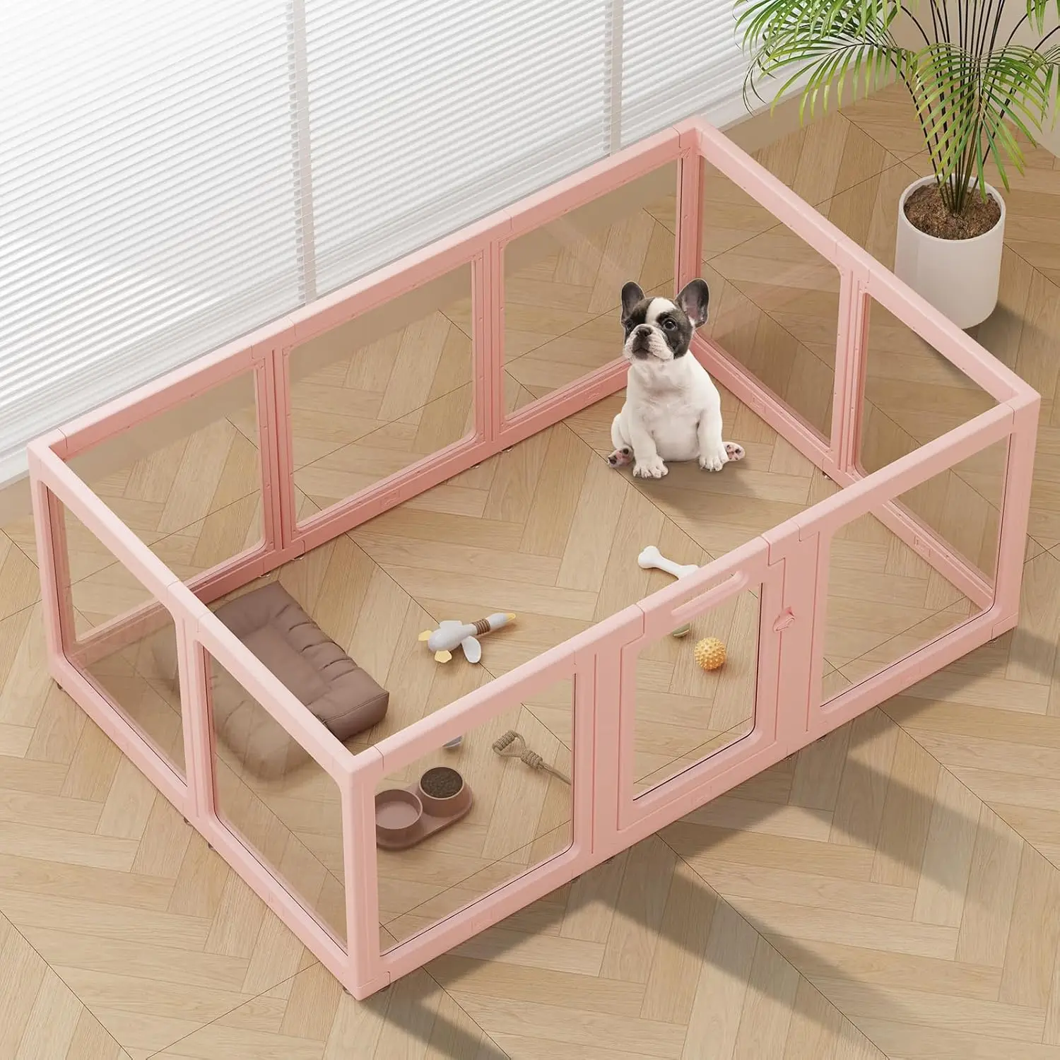 Pink Clear Acrylic Pet Playpen Whelping Cage Crate Kennel Fence For Small Animals Dog Puppy Cat Rabbit
Pink Clear Acrylic Pet Playpen Whelping Cage Crate Kennel Fence For Small Animals Dog Puppy Cat Rabbit