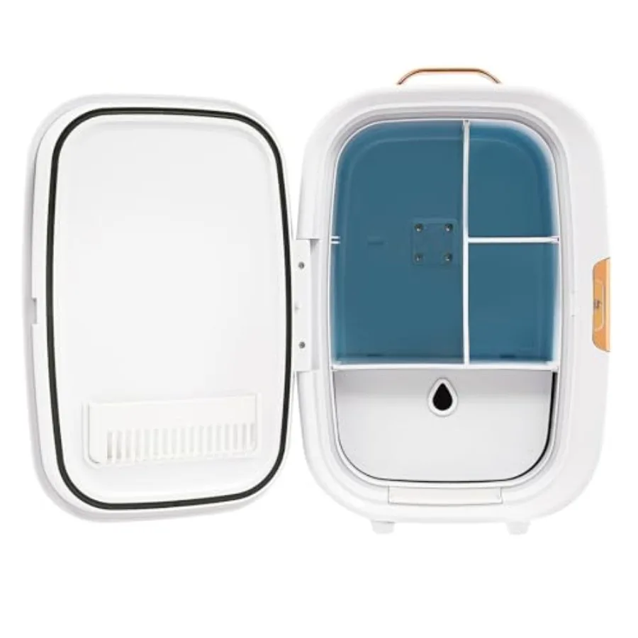 Portable Mini Skincare Refrigerator with Mirror and LED Warm White Light for Vanity Office Car Use Compact Cooler Warmer in Whi
Portable Mini Skincare Refrigerator with Mirror and LED Warm White Light for Vanity Office Car Use Compact Cooler Warmer in Whi