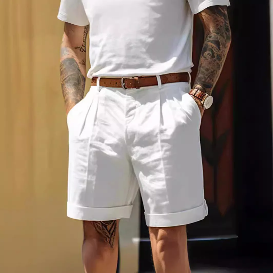 Men's Linen Shorts Summer Pleated Shorts Pocket Pleated Straight Leg Plain Breathable
Men's Linen Shorts Summer Pleated Shorts Pocket Pleated Straight Leg Plain Breathable