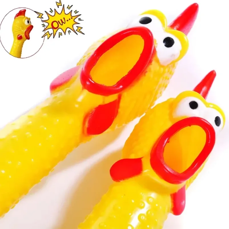 1PCS Durable Screaming Chicken Dog Chew Toy - Squeeze & Squeak Sound, Yellow Rubber Chewing Toy for Aggressive Chewers, Interact
1PCS Durable Screaming Chicken Dog Chew Toy - Squeeze & Squeak Sound, Yellow Rubber Chewing Toy for Aggressive Chewers, Interact