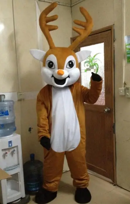 Adults Reindeer Mascot Costume Cosplay Sika Deer Cartoon Christmas Deers Mascot Character Costume for Halloween Elk Performance 
Adults Reindeer Mascot Costume Cosplay Sika Deer Cartoon Christmas Deers Mascot Character Costume for Halloween Elk Performance